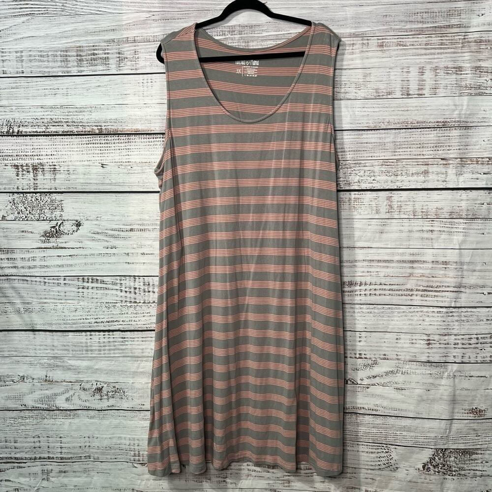 Latched Mama Striped Midi Dress - Pink and Gray